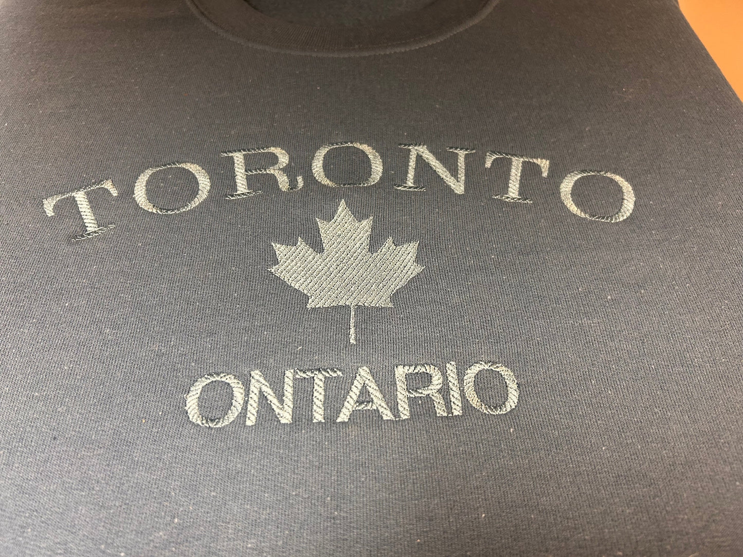 Embroidered Crewneck sweatshirt - Custom sweatshirt - Toronto Ontario - Embroidered city sweatshirt