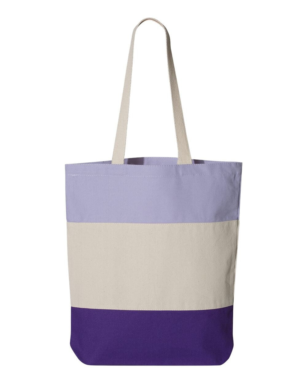 Embroidered 3 colour tote wild flower embroidery bag natural lavender purple