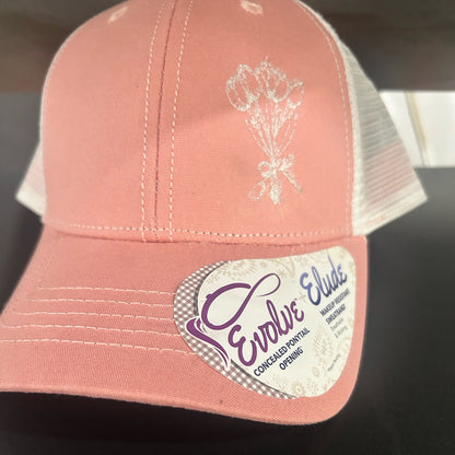 Women's embroidered Modern Trucker Cap - ponytail hat for ladies - logo and/or text for her - bridesmaids hats, bride caps