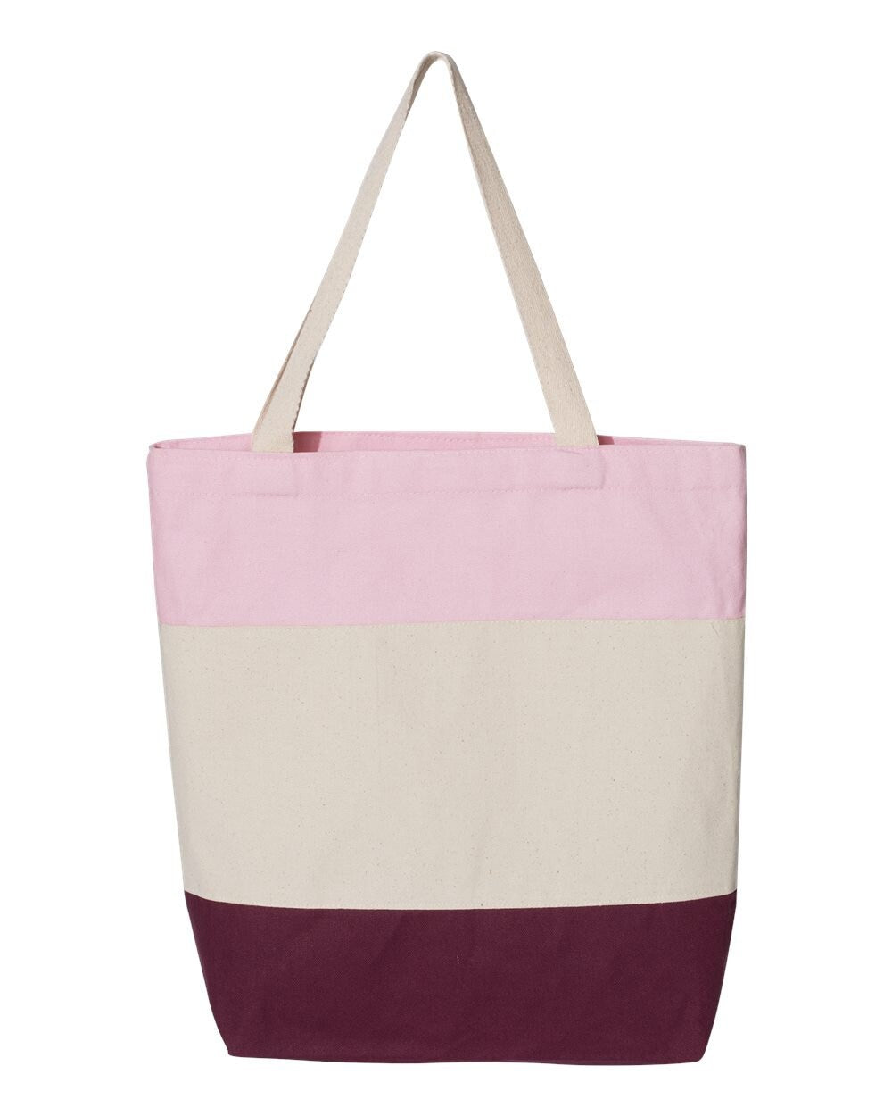Embroidered 3 colour tote wild flower embroidery bag natural pink maroon