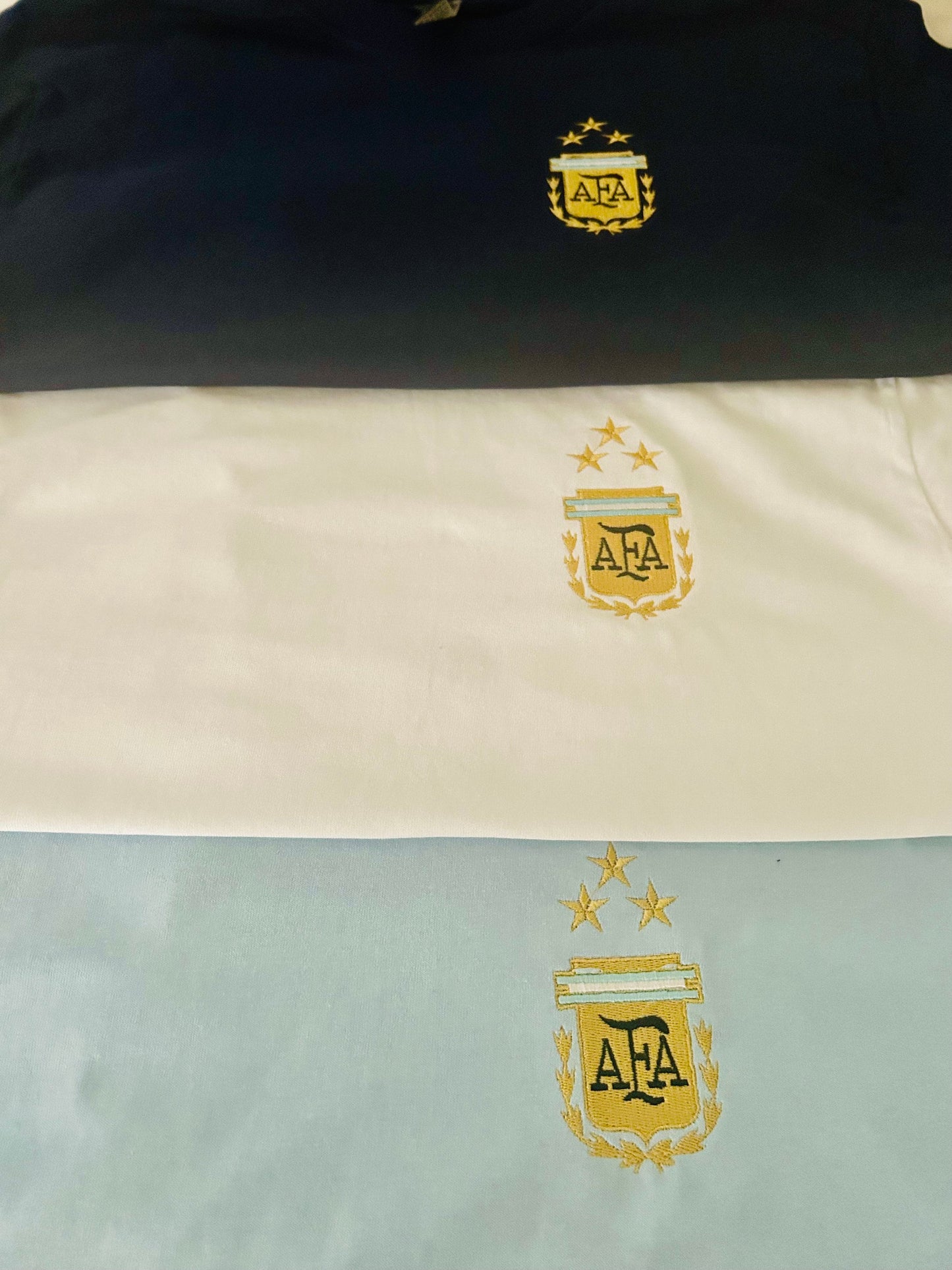 Argentina T-shirt -AFA - 3 star t-shirt - embroidered logo