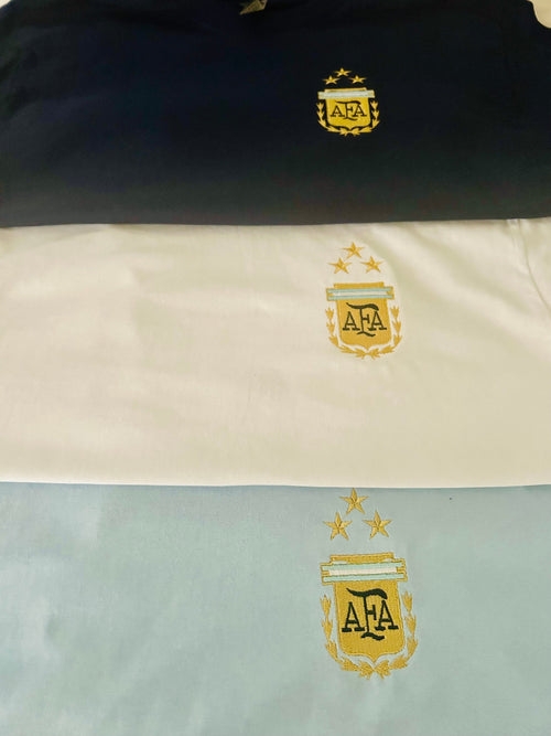 Argentina T-shirt -AFA - 3 star t-shirt - embroidered logo