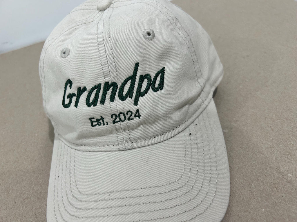 Dad cap - unstructured cap - text only cap - custom text cap - hat - baseball cap - Father's day gift