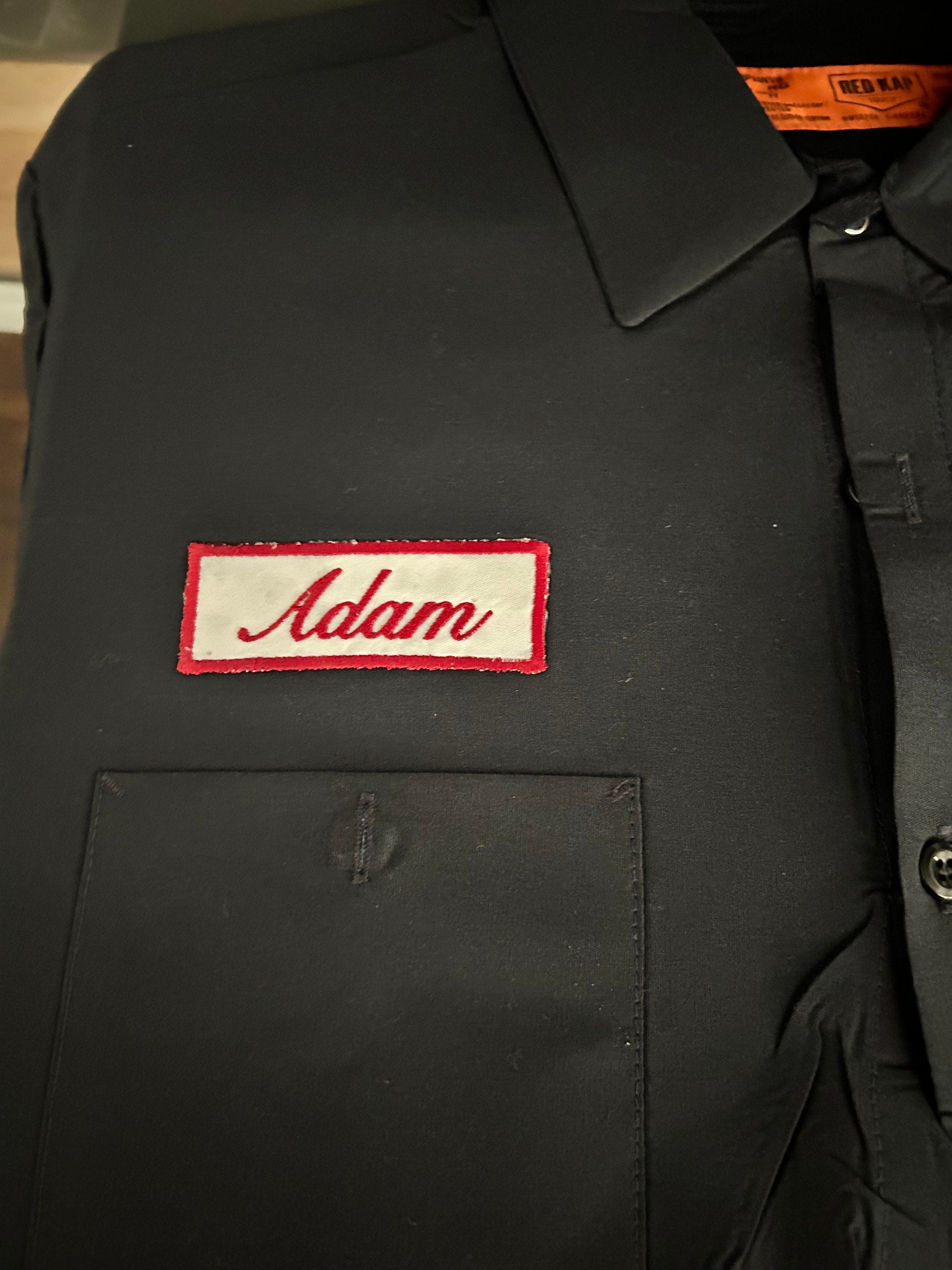 Custom embroidery name patches - personalizaed tag for shirts, jackets, blankets, backpacks and more - iron-on or sew-on