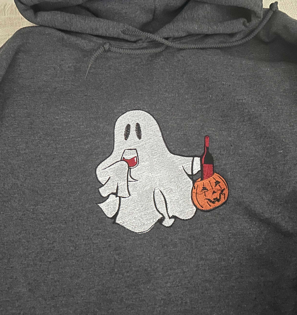 trick or drink hoodie halloween sweatshirt halloween wine design halloween ghost halloween pumpkin
