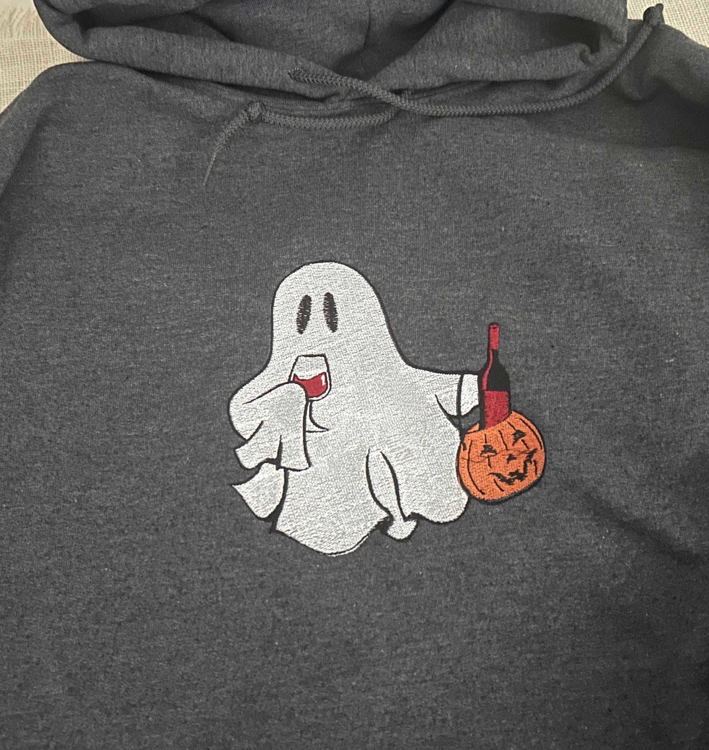 trick or drink hoodie halloween sweatshirt halloween wine design halloween ghost halloween pumpkin