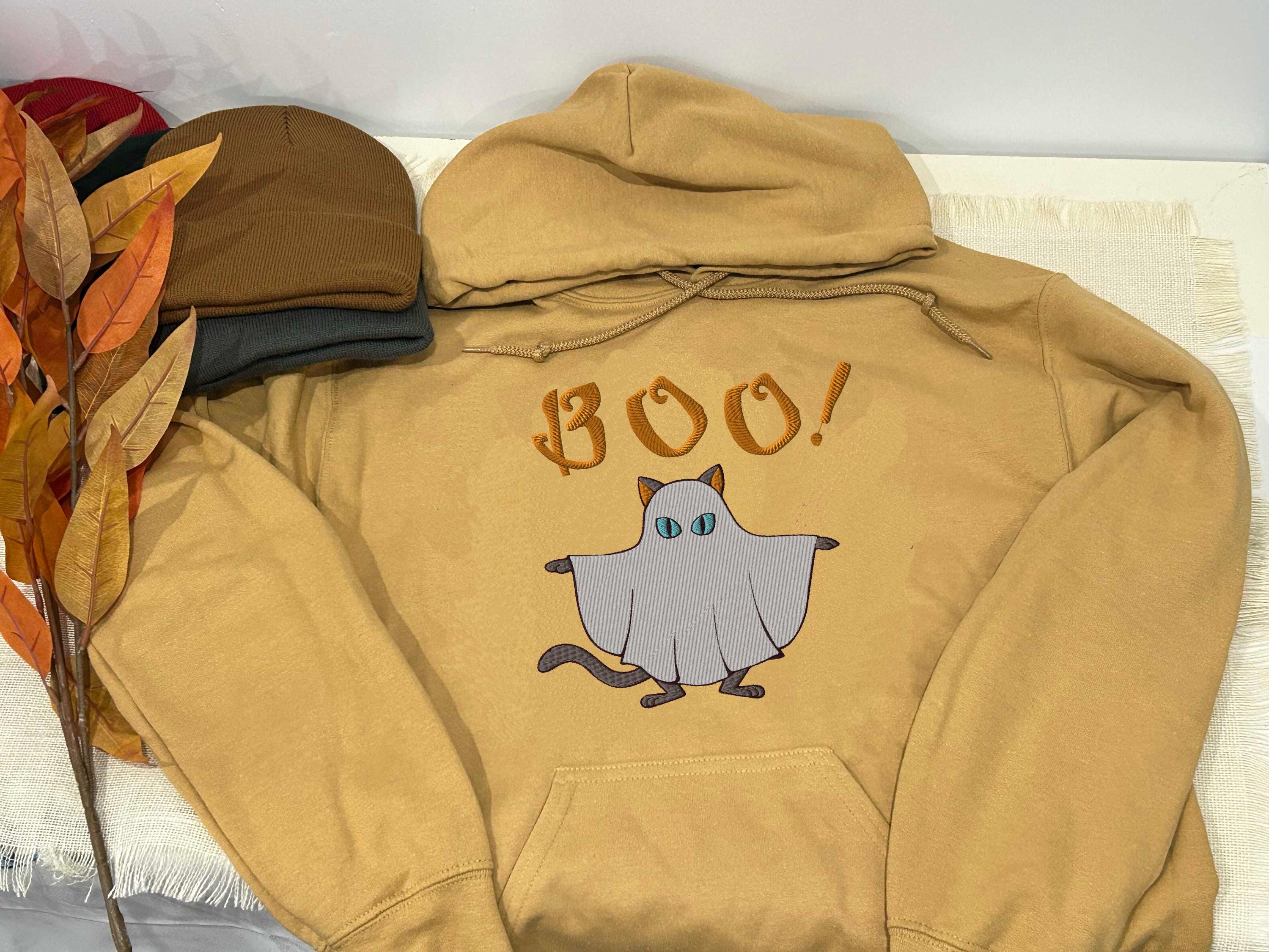 Halloween Hoodie - Ghost - Boo - Cat