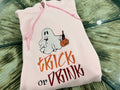 trick or drink hoodie halloween sweatshirt halloween wine design halloween ghost halloween pumpkin