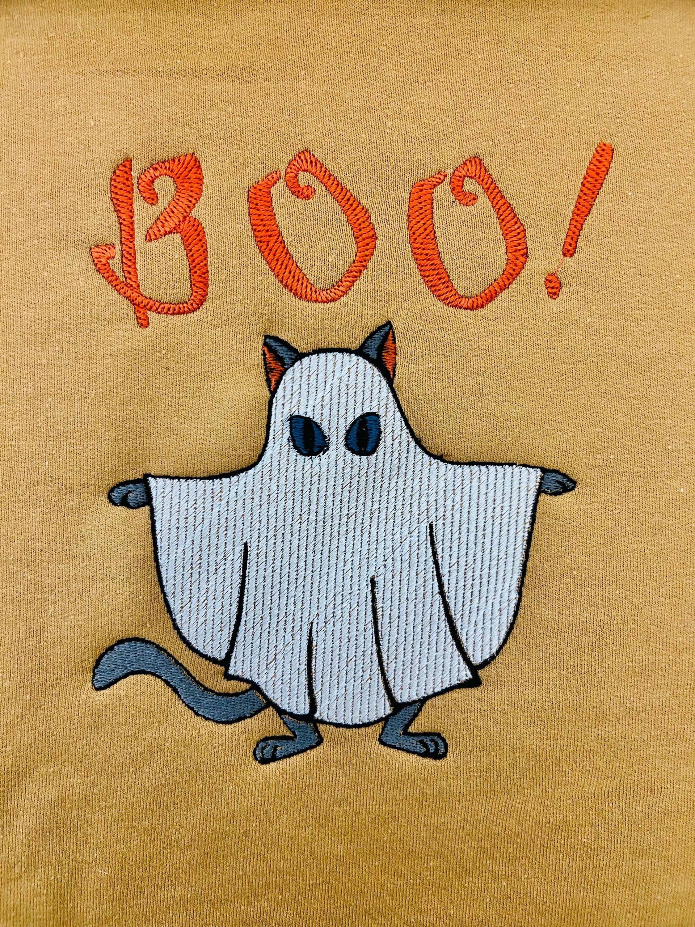 cat ghost halloween hoodie