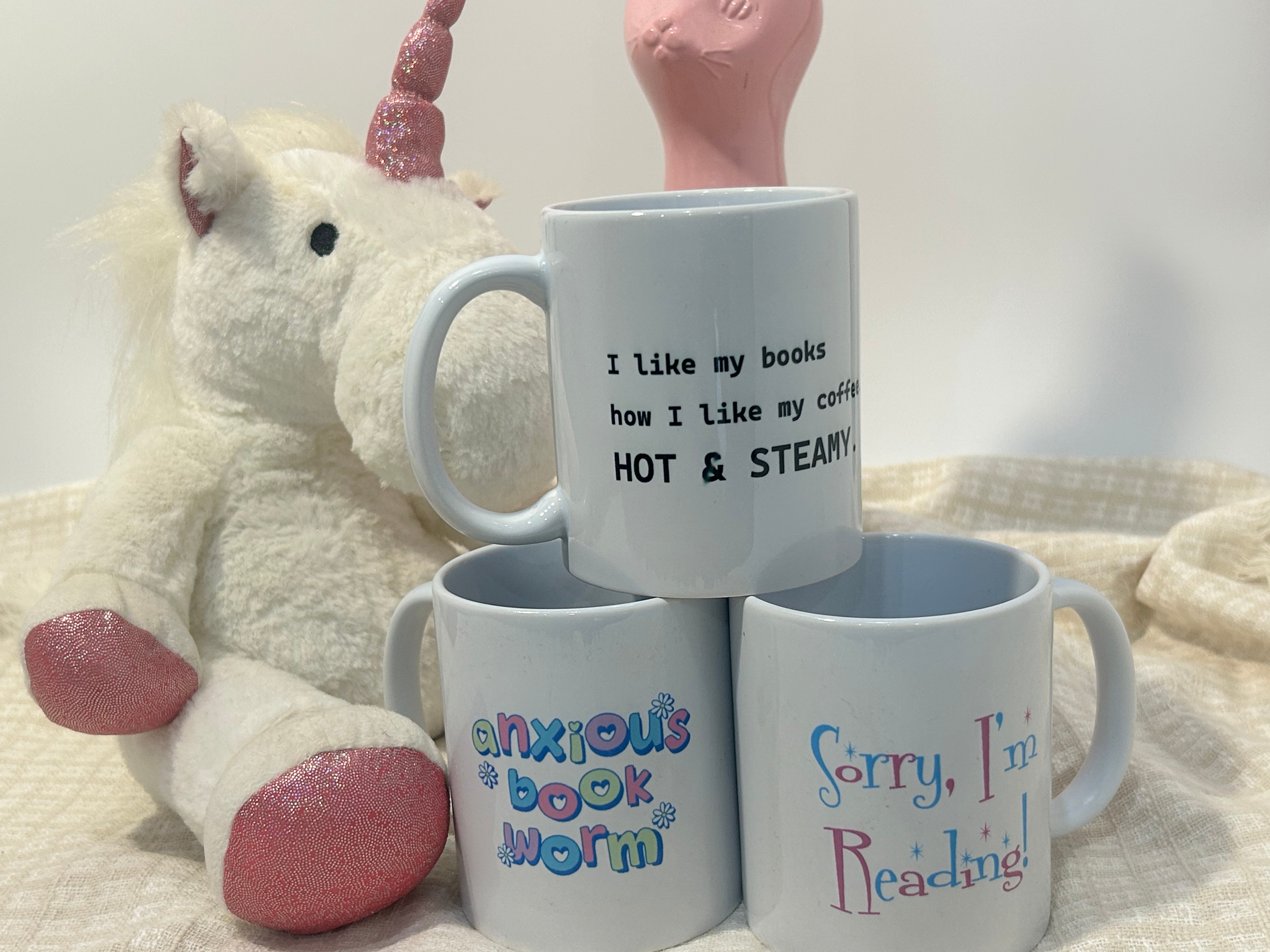 Anxious Book Worm Mug- Custom Ceramic Mug